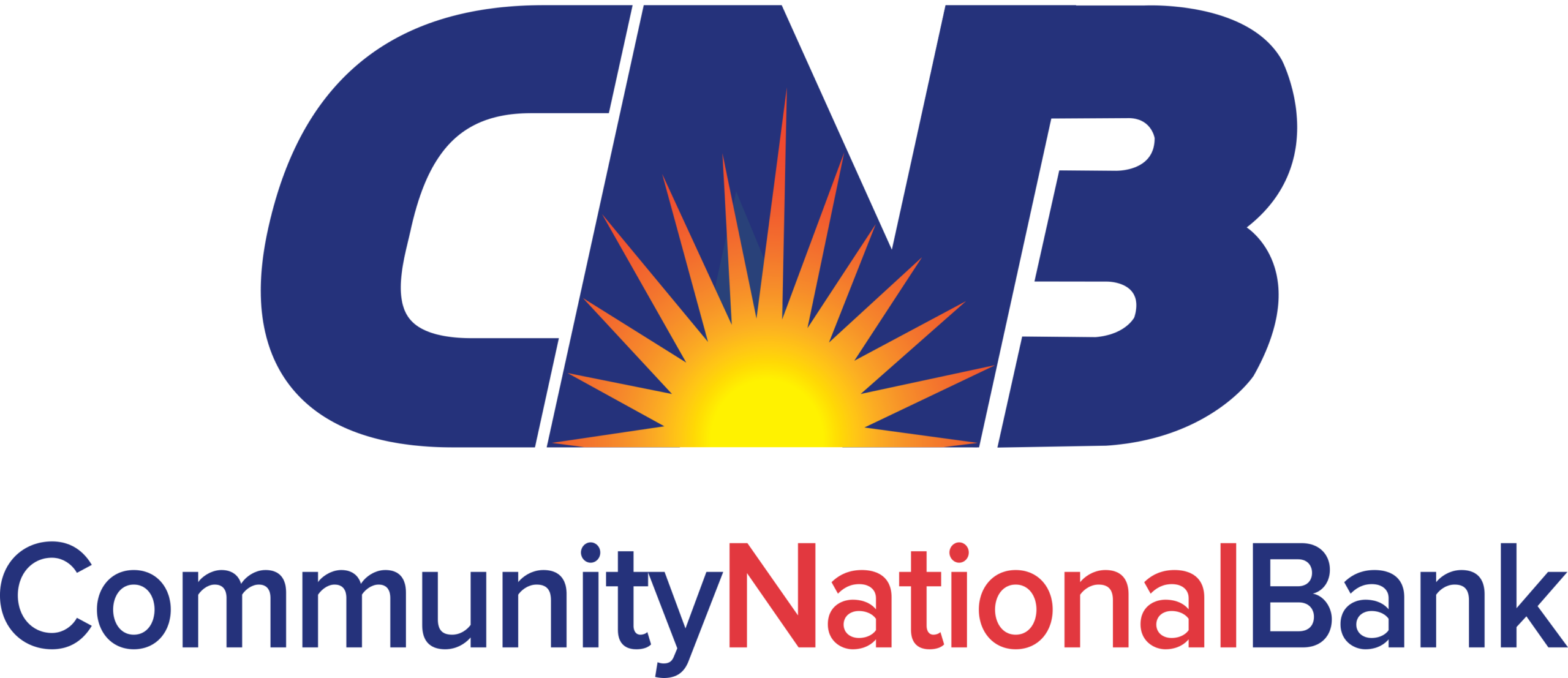 Logo full color blue with red- Community National CNB